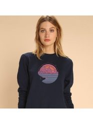 WOOOP Bluza "The mountains are calling" w kolorze granatowym rozmiar: XS. Niebieskie bluzy Wooop, xs, bez wzorów, z bawełny, bez kaptura. Za 70.57 zł.