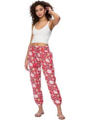 Aller Simplement Spodnie w kolorze różowo-białym rozmiar: 38/40. Różowe spodnie materiałowe Aller Simplement, bez wzorów, z bawełny, z podwyższonym stanem. Za 56.99 zł.