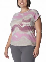 Columbia Koszulka sportowa "Boundless Trek™" w kolorze jasnoróżowo-fioletowo-szarym rozmiar: XL. Różowe t-shirty sportowe Columbia, xl, bez wzorów, z materiału, bez ramiączek, outdoorowe. Za 57.06 zł.
