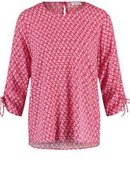 Gerry Weber Bluzka w kolorze czerwono-biało-jasnoróżowym rozmiar: 36. Białe bluzki Gerry Weber, bez wzorów, z wiskozy, bez kołnierzyka, bez ramiączek. Za 104.89 zł.