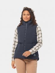 Jack Wolfskin Bezrękawnik White Frost Vest 1207371 Granatowy Regular Fit. Niebieskie kamizelki Jack Wolfskin, m, bez wzorów, z syntetyku, sportowe, bez ramiączek, bez kaptura, outdoorowe. Za 379.99 zł.