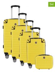 Geographical Norway 5-częściowy zestaw "Shock" w kolorze żółtym rozmiar: onesize. Żółte walizki Geographical Norway. Za 543.99 zł.
