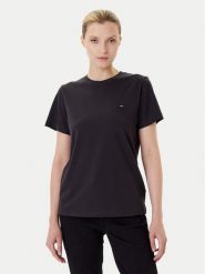 Wrangler T-Shirt Sign Off 112373023 Czarny Slim Fit. Czarne t-shirty Wrangler, xl, bez wzorów, z bawełny, bez kołnierzyka, bez ramiączek. Za 99.99 zł.