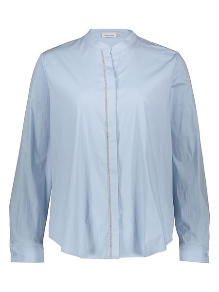 Gerry Weber Bluzka w kolorze błękitnym rozmiar: 44. Niebieskie bluzki Gerry Weber, bez wzorów, bez kołnierzyka, bez ramiączek. Za 126.45 zł.