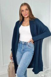 Sweter z rękawami typu nietoperz jeansowy. Swetry KESI, l, bez wzorów, z jeansu, plus size, bez ramiączek. Za 178.78 zł.
