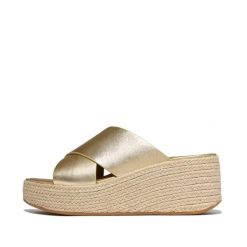 Damskie espadryle FitFlop PlatFForms. Szare espadryle FIT FLOP, bez wzorów, bez obcasa. Za 667.50 zł.