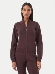 Guess Bluza V2YQ17 K7UW2 Brązowy ciemny Regular Fit. Brązowe bluzy Guess, l, z aplikacjami, z wiskozy, bez ramiączek, bez kaptura. Za 364.99 zł.
