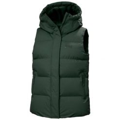 Damska kurtka bez rękawów z kapturem Helly Hansen Adore. Czarne kurtki Helly Hansen, bez wzorów, z puchu, z kapturem. Za 890.20 zł.