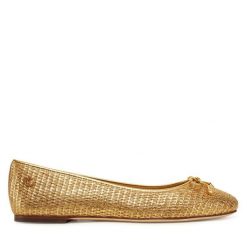 Baleriny LAUREN RALPH LAUREN. Żółte baleriny Lauren Ralph Lauren, bez wzorów, bez obcasa, bez zapięcia. Za 339.99 zł.