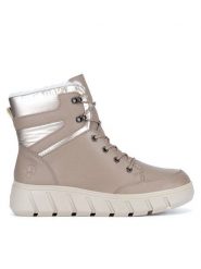 Rieker Botki Y3504-20 Beżowy. Brązowe botki Rieker, bez wzorów, bez obcasa, na płaskiej podeszwie, bez zapięcia. Za 339.99 zł.