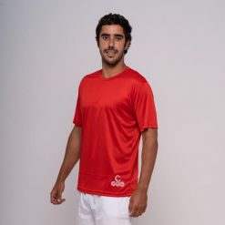 T-shirt Vibor-A Kait dla dorosłych. Czerwone t-shirty VIBORA, bez wzorów, sportowe, bez kołnierzyka, bez ramiączek. Za 110.50 zł.