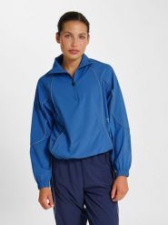 Damska bluza zapinana na zamek Hummel Pulse. Niebieskie bluzy Hummel, xl, bez wzorów, z materiału, klasyczne, bez ramiączek, bez kaptura. Za 275.90 zł.