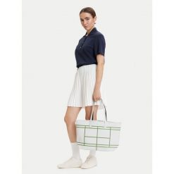 Torebka Lacoste. Niebieskie shopper bag Lacoste, bez wzorów, bez dodatków. Za 484.99 zł.