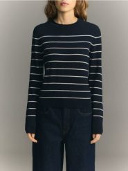 Wełniany sweter z domieszką kaszmiru - wielobarwny. Swetry Reserved, l, bez wzorów, z dzianiny, bez ramiączek. Za 199.99 zł.