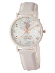 U.S. Polo Assn. Zegarek kwarcowy w kolorze kremowym rozmiar: onesize. Brązowe, analogowe zegarki U.S. Polo Assn., plastikowe. Za 158.95 zł.