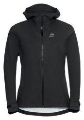 Kurtka techniczna damska Odlo AEGIS 2.5l Waterproof hardshell. Czarne kurtki przeciwdeszczowe ODLO, na wiosnę, l, bez wzorów, z hardshellu, bez kaptura, trekkingowe. Za 602.45 zł.