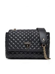 Guess Torebka HWEQG9 54121 Czarny. Czarne listonoszki Guess, z aplikacjami, ze skóry, bez dodatków. Za 369.99 zł.