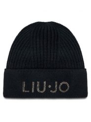Liu Jo Czapka 2F3059 M0300 Czarny. Czarne czapki zimowe Liu Jo, bez wzorów, z materiału. Za 489.99 zł.