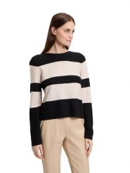 Betty Barclay Sweter w kolorze czarno-kremowym rozmiar: 44. Czarne swetry Betty Barclay, bez wzorów, bez ramiączek. Za 113.99 zł.