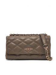 Guess Torebka HWQG96 32210 Brązowy. Brązowe kopertówki Guess, z aplikacjami, ze skóry, wizytowe, bez dodatków. Za 329.99 zł.
