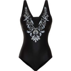 Kostium kąpielowy wyszczuplający bonprix czarny. Bielizna modelująca marki bonprix. Za 129.99 zł.