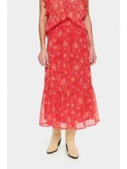 SAINT TROPEZ Spódnica "Taniz" w kolorze czerwono-pomarańczowym rozmiar: M. Czerwone spódnice Saint Tropez, m, bez wzorów, maxi. Za 127.95 zł.