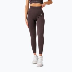Legginsy treningowe damskie Carpatree Allure Seamless. Brązowe legginsy Carpatree, bez wzorów, z elastanu, długie. Za 269.99 zł.