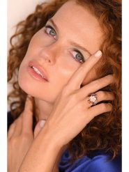 DIAMANTA Złoty pierścionek "Jardin anglais" z kamieniami szlachetnymi rozmiar: 54. Różowe pierścionki DIAMANTA, z ametystem, złote. Za 2,022.99 zł.