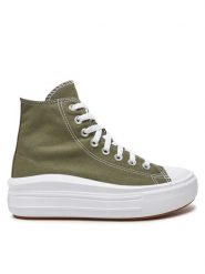 Converse Trampki Chuck Taylor All Star Move Platform A08295C Zielony. Zielone trampki Converse, bez wzorów, z materiału, retro, bez zapięcia. Za 289.99 zł.