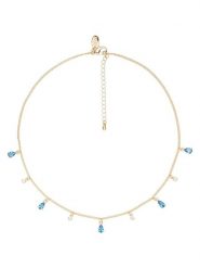 U.S. Polo Assn. Pozłacany naszyjnik z kamieniami ozdobnymi - dł. 36 cm rozmiar: onesize. Niebieskie naszyjniki U.S. Polo Assn., z materiału, metalowe. Za 122.67 zł.