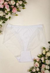 Białe Koronkowe Majtki Figi z Wysokim Stanem Lexitte. Białe figi Born2be, bez wzorów, z koronki, z podwyższonym stanem. Za 19.99 zł.