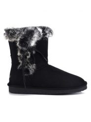 Blackfield Botki zimowe "Coma" w kolorze czarnym rozmiar: 37. Czarne botki Blackfield, z aplikacjami, z materiału, z okrągłym noskiem, bez obcasa, bez zapięcia. Za 143.56 zł.