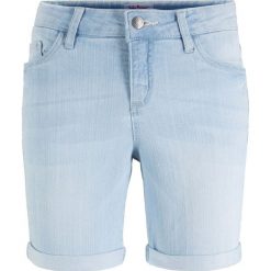 Wygodne bermudy dżinsowe ze stretchem bonprix jasnoniebieski. Jeansy marki bonprix. Za 59.99 zł.