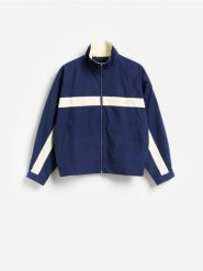 Bawełniana kurtka ze stójką - granatowy. Niebieskie kurtki Reserved, l, bez wzorów, z bawełny, bez kaptura. Za 239.99 zł.