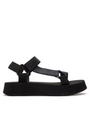 Calvin Klein Jeans Sandały Sandal Velcro Webbing Dc YW0YW01353 Czarny. Czarne sandały Calvin Klein Jeans, bez wzorów, z jeansu, bez obcasa, na płaskiej podeszwie, bez zapięcia. Za 329.99 zł.
