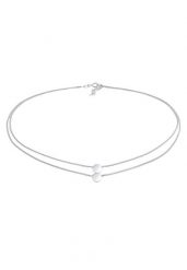 Elli Damski naszyjnik choker Circle Geo Look Blogger Trend warstwowy wygląd srebro 925 Sterling Silver Naszyjniki 1 ct. Szare naszyjniki Elli, z materiału, srebrne. Za 279.64 zł.