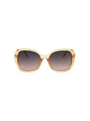 Guess Damskie okulary przeciwsłoneczne w kolorze żółtym rozmiar: 57. Żółte okulary przeciwsłoneczne Guess, z aplikacjami, z tworzywa sztucznego, szklane. Za 210.32 zł.