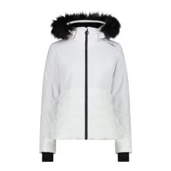 Kurtka narciarska damska CMP 35W0266 Zip Hood. Białe kurtki narciarskie CMP, na zimę, bez wzorów, bez kaptura, narciarskie. Za 979.99 zł.