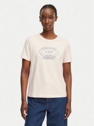 Gant T-Shirt 4201440 Różowy Regular Fit. Czerwone t-shirty Gant, m, bez wzorów, z bawełny, bez kołnierzyka, bez ramiączek. Za 231.99 zł.