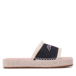 Espadryle Blauer. Niebieskie espadryle Blauer, bez wzorów, bez obcasa. Za 249.99 zł.