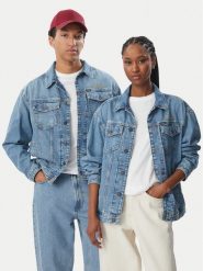 Guess Jeans Kurtka jeansowa M6BN56 D1872 Niebieski Regular Fit. Niebieskie kurtki Guess Jeans, m, z aplikacjami, z bawełny, bez kaptura. Za 779.99 zł.