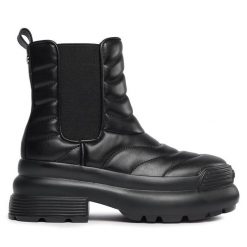 Botki Liu Jo. Czarne botki Liu Jo, bez wzorów, bez obcasa, na płaskiej podeszwie, bez zapięcia. Za 819.99 zł.