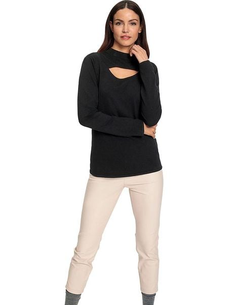 Heine Sweter w kolorze czarnym rozmiar: 40. Czarne swetry Heine, bez wzorów, bez ramiączek. Za 96.83 zł.