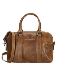 Micmacbags Skórzana torebka w kolorze jasnobrązowym - 21 x 15 x 6 cm rozmiar: onesize. Brązowe torebki klasyczne Micmacbags, bez wzorów, z materiału, przez ramię, bez dodatków. Za 245.95 zł.