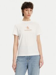 Calvin Klein Jeans T-Shirt Shadow Graphic J20J225545 Biały Regular Fit. Białe t-shirty Calvin Klein Jeans, xs, bez wzorów, z bawełny, bez kołnierzyka, bez ramiączek. Za 99.99 zł.