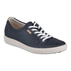 Buty do chodzenia damskie Ecco Sneaker Soft 7. Niebieskie buty treningowe ECCO, bez wzorów, z kauczuku, bez zapięcia, trekkingowe. Za 669.00 zł.