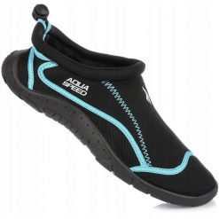 Buty do wody dla dorosłych Aqua Speed. Czarne buty treningowe Aqua-Speed, bez wzorów, bez zapięcia. Za 45.00 zł.