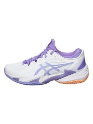 Asics Buty "Court FF 3 Clay" w kolorze biało-fioletowym do tenisa rozmiar: 36. Białe buty treningowe ASICS, bez wzorów, bez zapięcia, tenisowe. Za 303.78 zł.