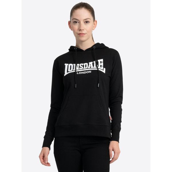 Bluza damska z kapturem Lonsdale Flookburgh. Czarne bluzy Lonsdale, bez wzorów, z kapturem. Za 215.00 zł.