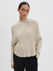 Someday Sweter w kolorze beżowym rozmiar: M. Brązowe swetry someday., m, bez wzorów, prążkowane, bez ramiączek. Za 165.99 zł.